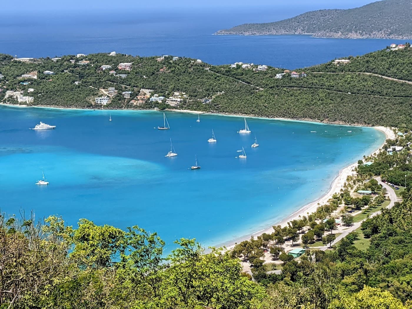 Magens Bay beach in St. Thomas